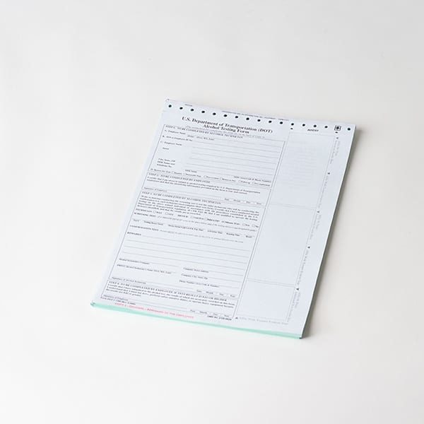 DOT alcohol testing form ATF