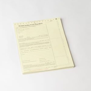 Non DOT alcohol testing form